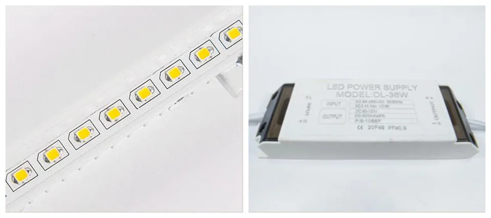 Luzes de Alumínio Painel de Tela Ultra Fino 36 w 48 w Praça Recesso Levou Downlight 400 400 500 500 600 600 Plana Luzes Ac85 265v Smd2835 11 led flat panel light