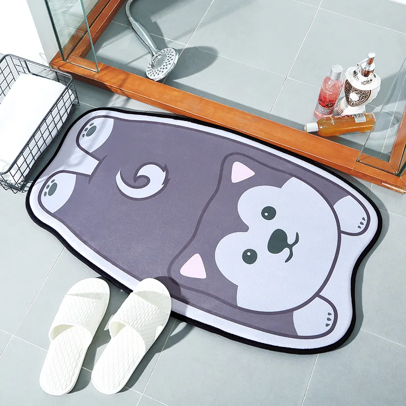 Новинка 2019 года Cat Форма двери коврики 50*80 см Нескользящие Floormat кухонный ковер