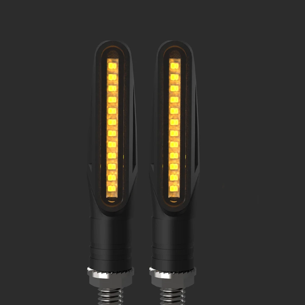 

New Flowing LED Motorcycle Turn Signal Indicators Sequential Blinkers Flashers Light Waterproof Lamp Warning Light