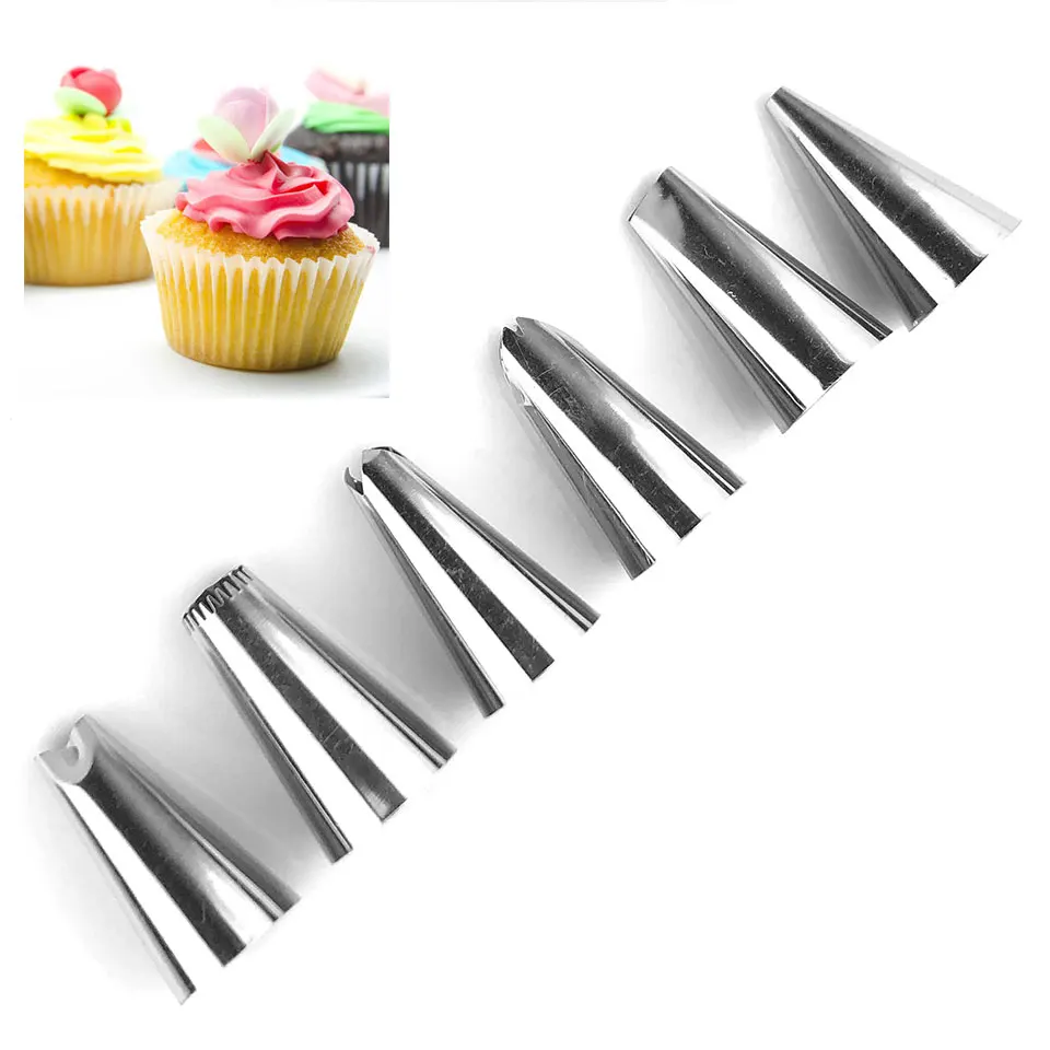 8pcs Set Cake Decorating Spout And Pastry Cream Bag Confectionery