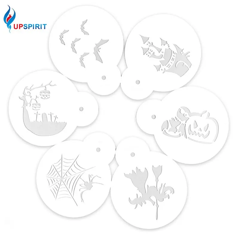 Upspirit 6 шт./компл. трафареты для украшения кофе на Хэллоуин шаблон кофейного