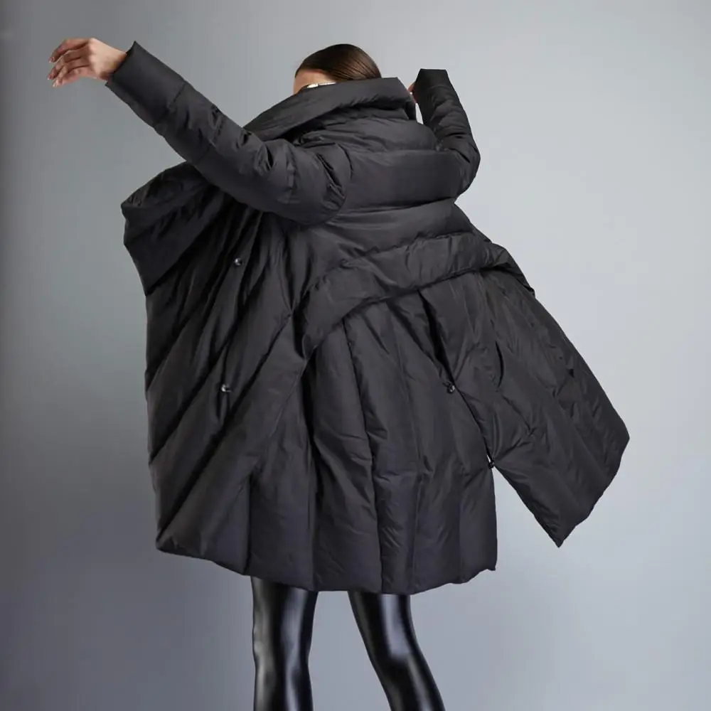 

Women Winter Jacket Temperament Fashion Cloak Loose Parka Down Coat Warm Overcoat Maternity Parka Pregnancy Clothes