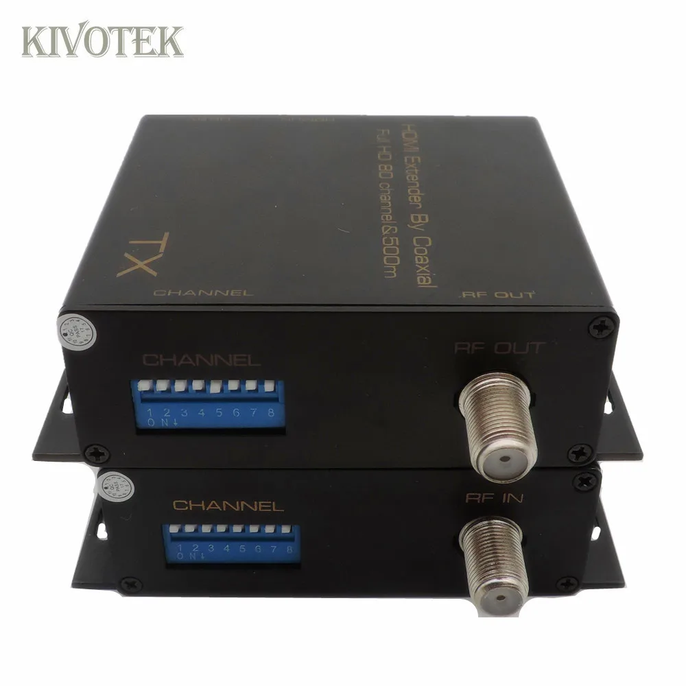 HDMI Extender Sender/Trasmitter Receiver Adapter 500m RF Coaxial Cable Connector,80 Channel,NTXs to NRXs For CCTV Free Shipping