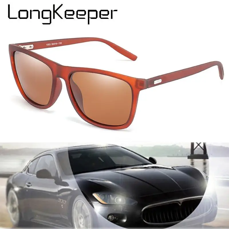 

LongKeeper Polarized Sunglasses Men Women Brand Designer Classic Square Frame Sun Glasses Driving Male Goggle UV400 Gafas