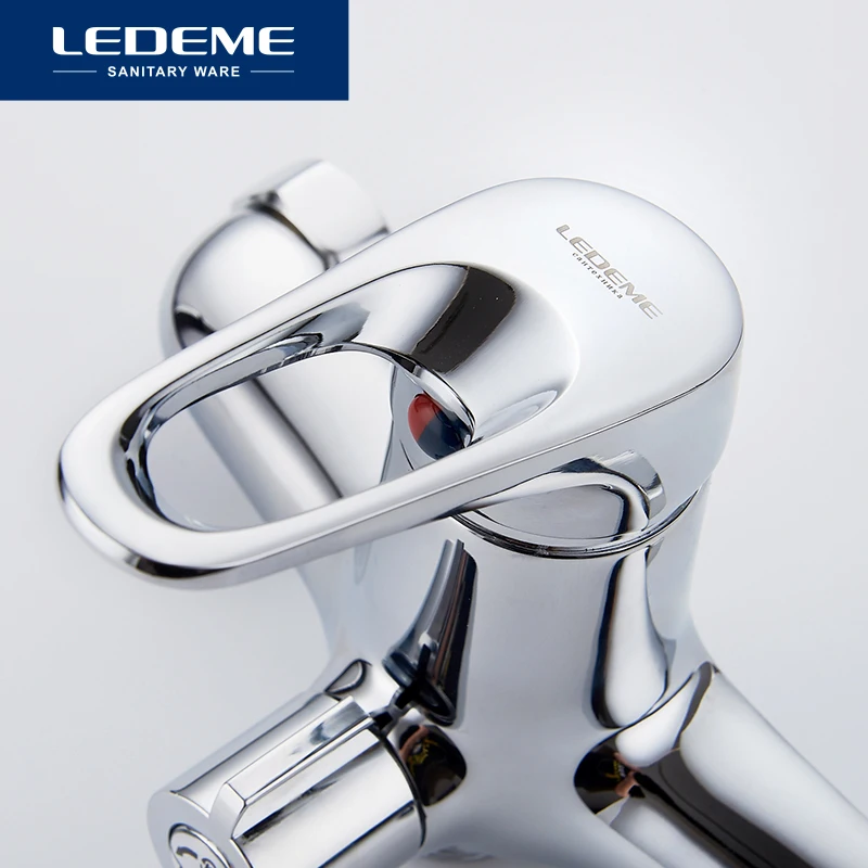 Preise LEDEME Neue Badewanne Armaturen EIN Set 27cm Länge Outlet Gedreht Messing Körper Bad Dusche Wasserhahn Griff Optionen Badewanne Wasserhahn