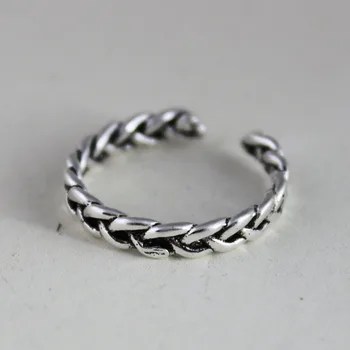 

New Arrival 925 Sterling Silver Chain Shape Circle Rings for Women Jewelry Fashion Open Adjustable Finger Ring Free Shipping