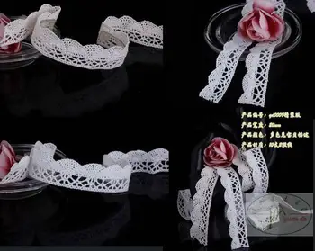

Wholesale 2.0cm cotton yards quality cotton lace trim Christmas DIY handcrafts lace bedding garment decoration lace