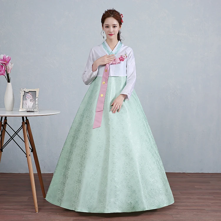 Традиционное корейское платье корейский ханбок национальный костюм азиатская одежда корейские костюмы Женская церемониальная одежда
