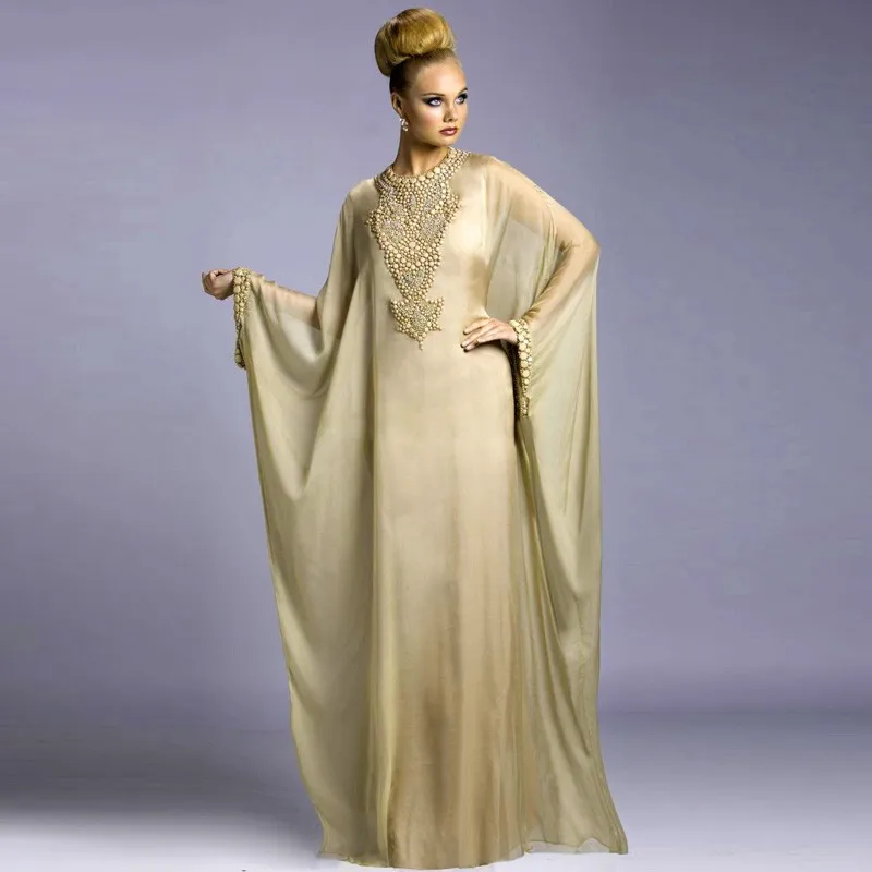 Modern Arabic Long Sleeve Moroccan Fashion Dubai Style Robe