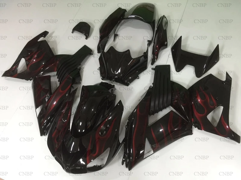 

ZZR 1400 10 11 Bodywork for Kawasaki Zx14r 2006 - 2011 Black Red Frame Motorcycle Fairing ZZR 1400 08 09 Fairings