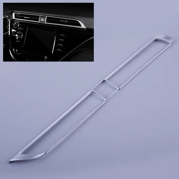 

beler 1Pcs Dashboard Interior Central Control Outlet Air Vent Cover Trim Panel Frame ABS Chrome Fit for Toyota Camry 2018