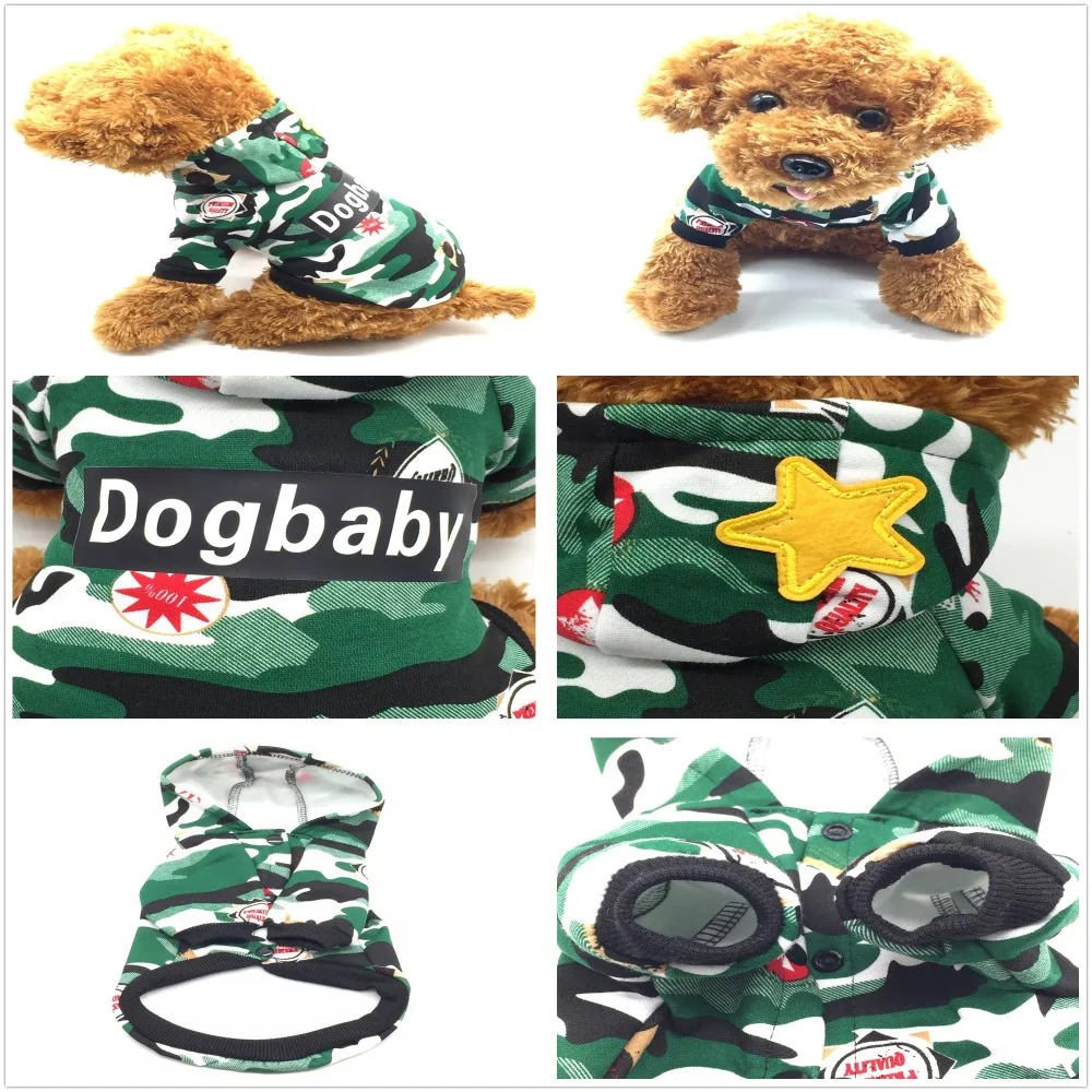 Камуфляжная одежда для собак DOGBABY милая домашних животных теплое пальто куртка