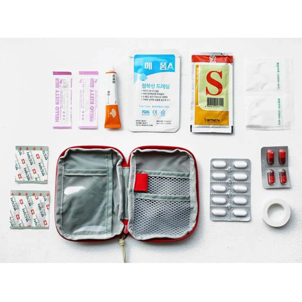 Открытый первой помощи Аварийная Аптечка лекарство Pill Box дома Автомобильная Аптечка появляются Case Small 600D кармашки из ткани Оксфорд