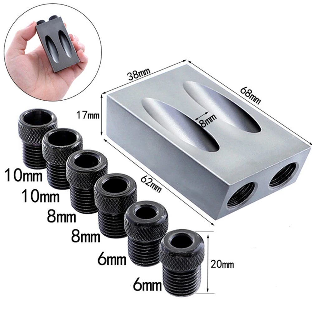 

15 Degree New Woodwork Guide Oblique Hole Positioner 6/8/10mm Woodwork Locator Tools