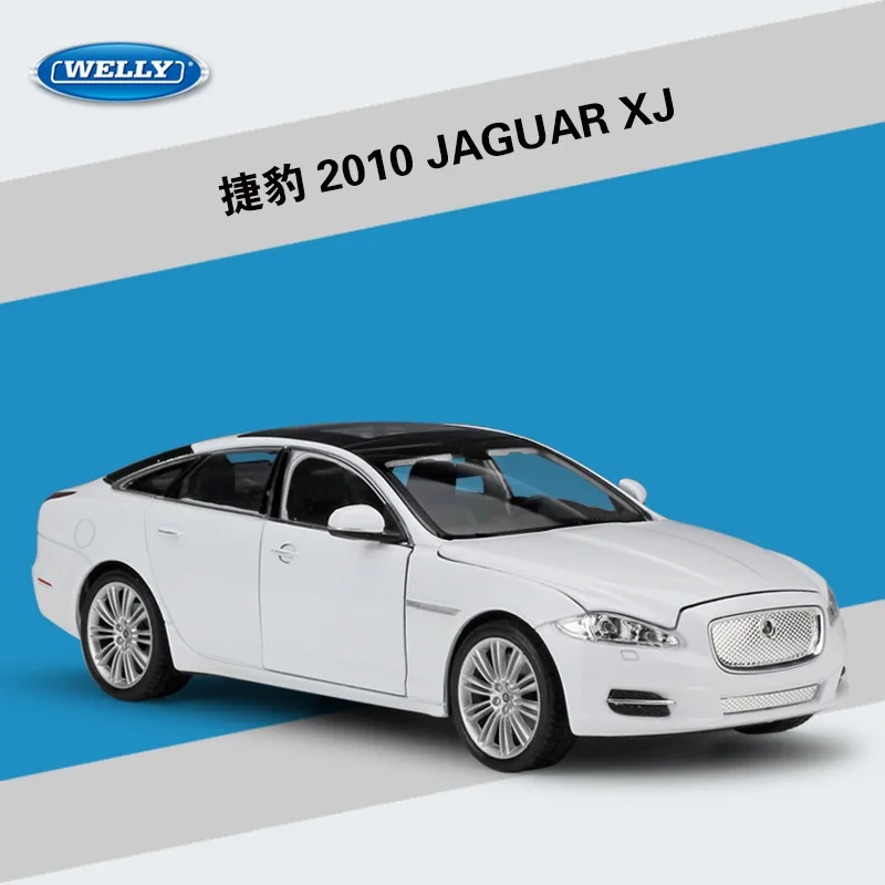 WELLY 1:24 литая под давлением модель автомобиля JAGUAR XJ Металлический Игрушечный Автомобиль сплав JAGUAR классический автомобиль детские игрушки Подарочная коллекция автомобилей - Цвет: White