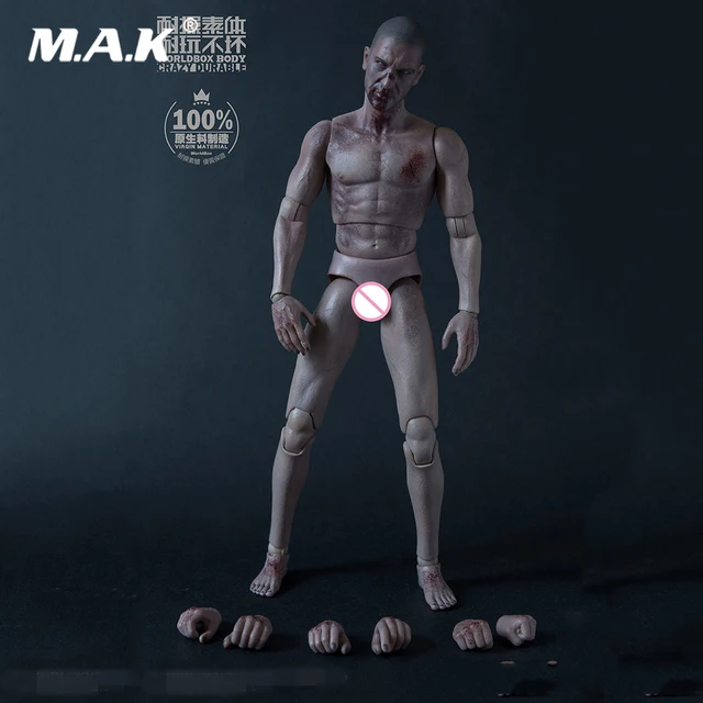 Cheap 1/6 Scale Durable Body Set Zombie Figure Model W Head AT019 for Collection Gift