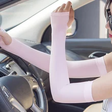 Однотонное покрытие, Солнцезащитный УФ-рукав, спортивные охлаждающие гетры для рук, новые летние модные растягивающиеся рукава унисекс