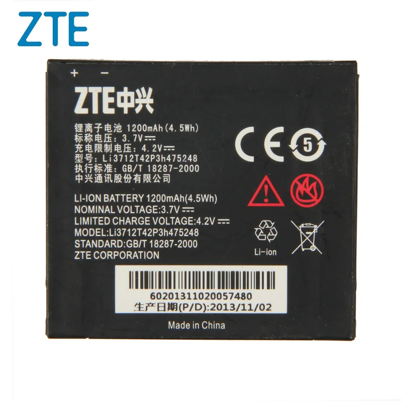 

Original ZTE Li3712T42P3h475248 Phone battery For ZTE P736 P736E V880T Atlas OZTA1211