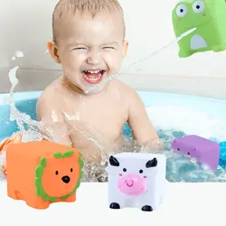 Дети смешные детские милый мультяшный Лев Бегемот лягушка корова с плавающей Squeeze водяной бане распыления воды вмешиваются игрушка для