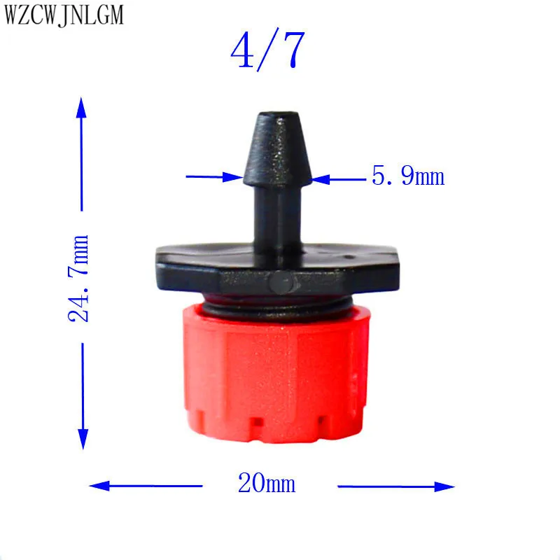 500 шт. 8 отверстий красный регулируемый поток капельница микро сопла капельница излучатель капельного Орошения Спринклерная насадка садовый полив