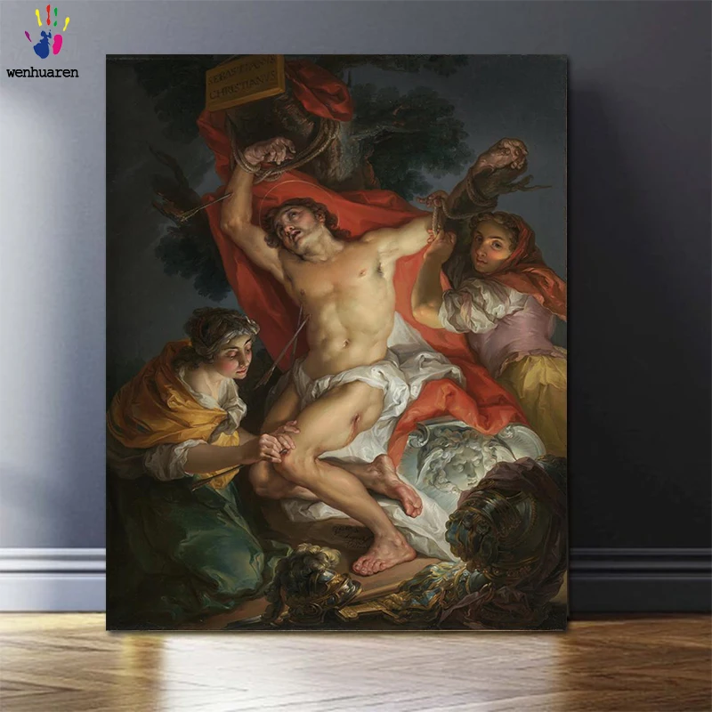

DIY colorings pictures by numbers with colors The bound man picture drawing painting by numbers framed Home