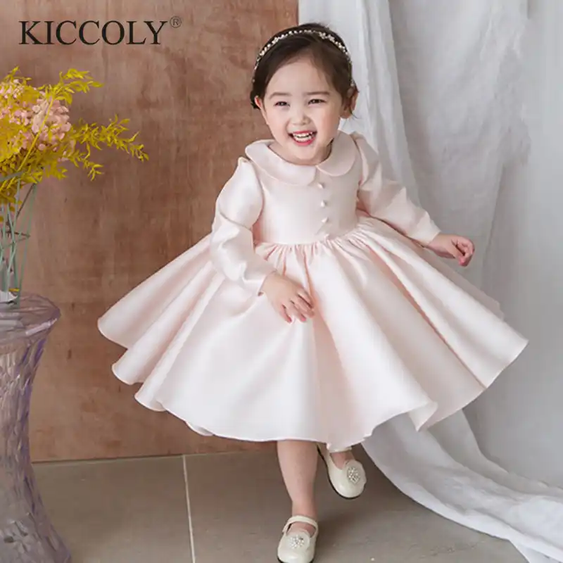 baby girl long sleeve baptism dress