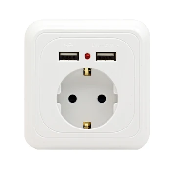 

Minitiger 2018 New Arrival Manufacturer Wall Power Socket 16A EU Standard Outlet With 2.4A Dual USB Charger Port for Mobile