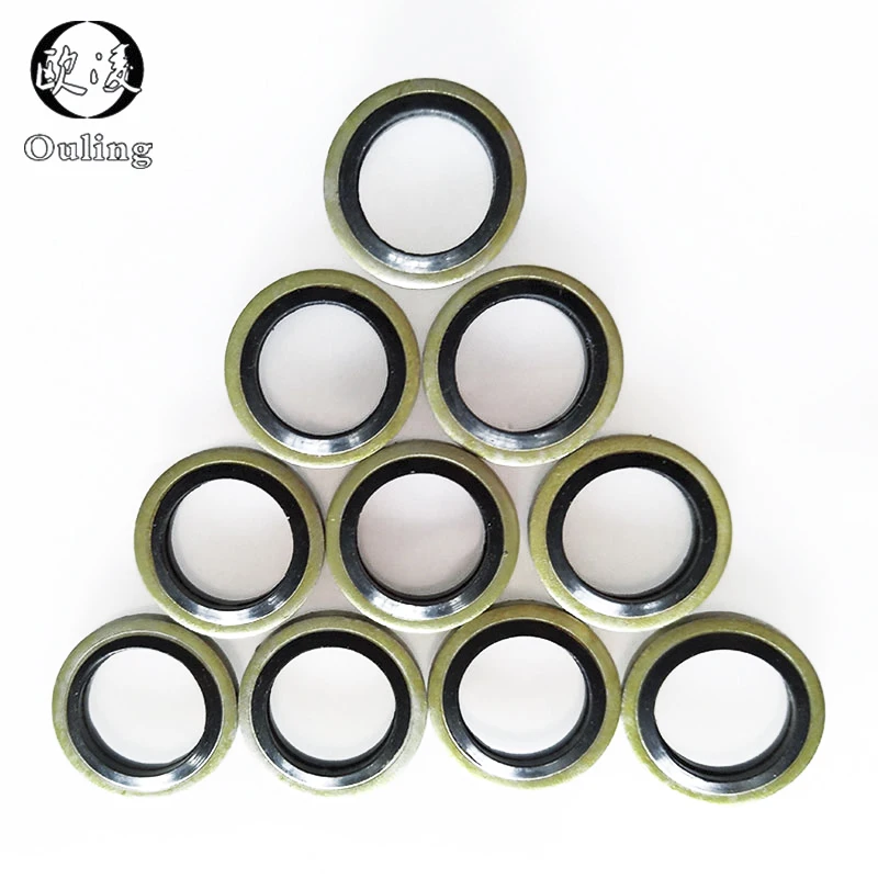Sealing gasket bonded metal rubber washer fit M6-M60