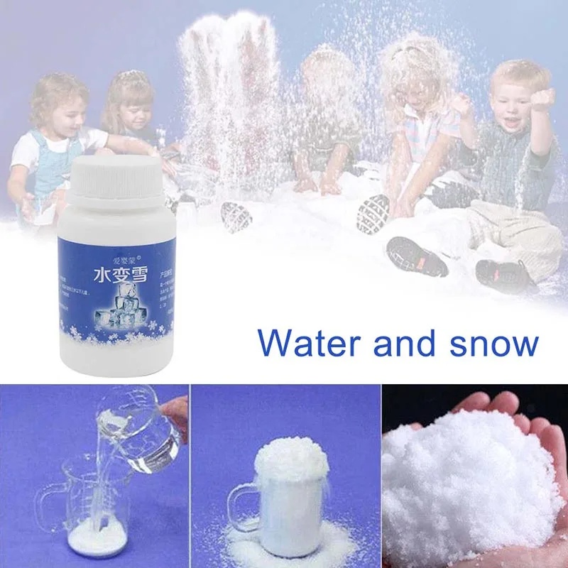 

Dropshipping Fake Snow Artificial Fluffy Powder Instant Snow Cloud Slime Party Supplies 80g MDP66