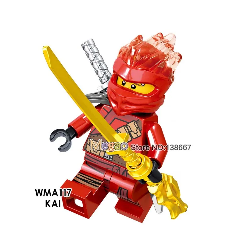 Single Llyod Nya Echo Zane ZX Golden Ninja Kai Cole Yang Akita Pythor Snake Warrior Ninja Building Blocks Model Kids Toys - Цвет: Розовый