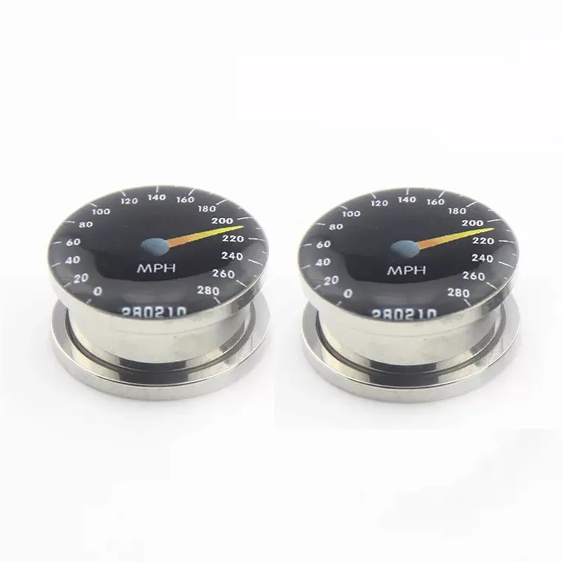 

2PCS Fashion Stainless pulley Ear Gauges Plugs Tunnels Screw Fit Expansion Ear Stretched Piercing Fesh Tunnels Body Jewelry