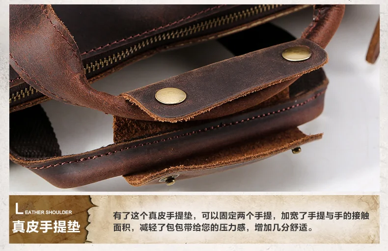 Мужские портфели для мужчин пояса из натуральной кожи коричневый большой ёмкость Сумки Винтаж повседневное бренд 2019 новый человек плеча