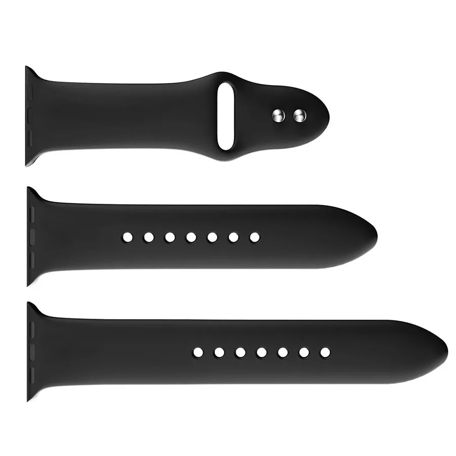 3 шт./компл. силиконовый спортивный ремешок для Apple Watch 5 4 2 1 38 мм 42 Iwatch series 40 44