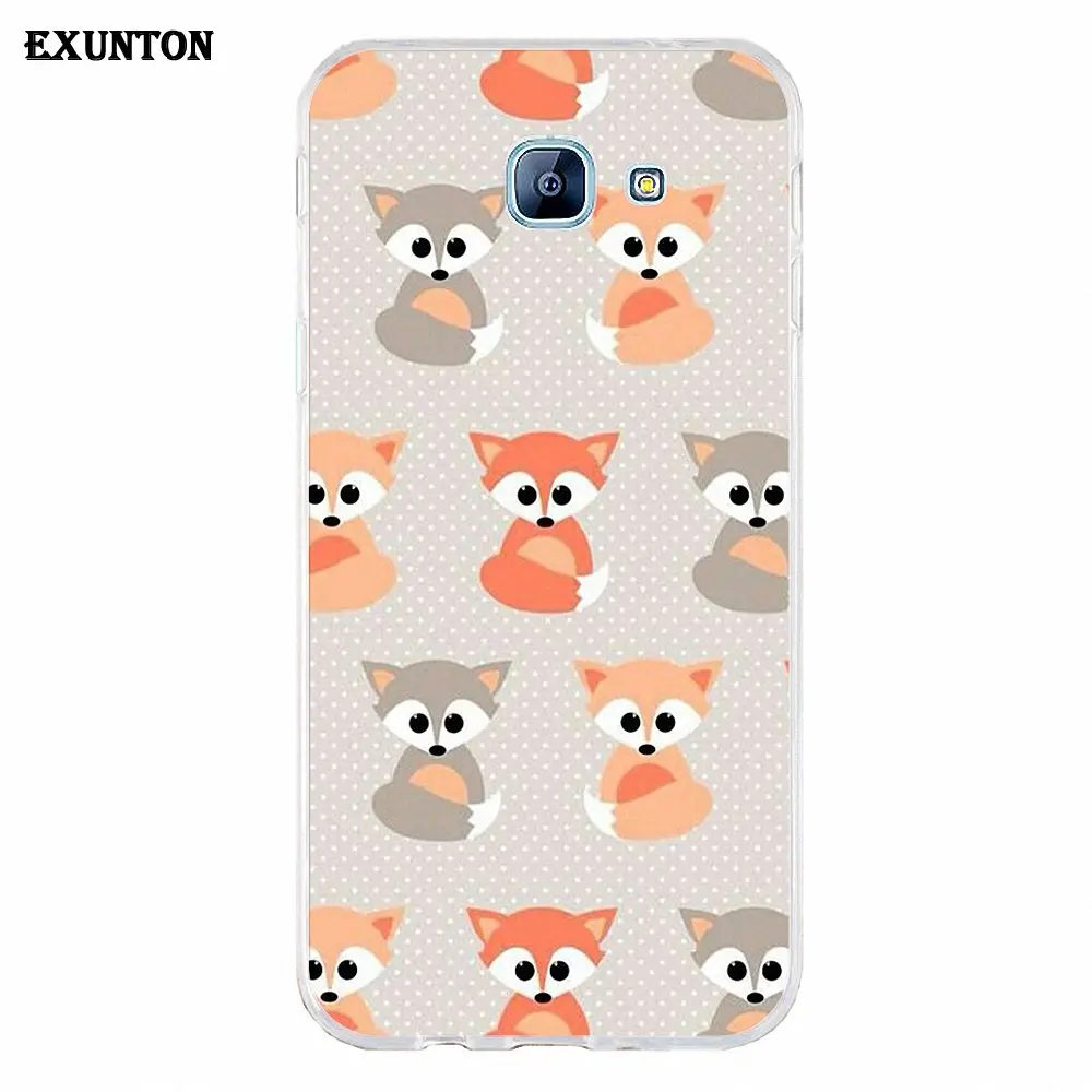 Мягкий чехол для Galaxy Alpha Core Prime Note 2 3 4 5 S3 S4 S5 S6 S7 S8 mini edge Plus Like Cute Animals Foxes Red