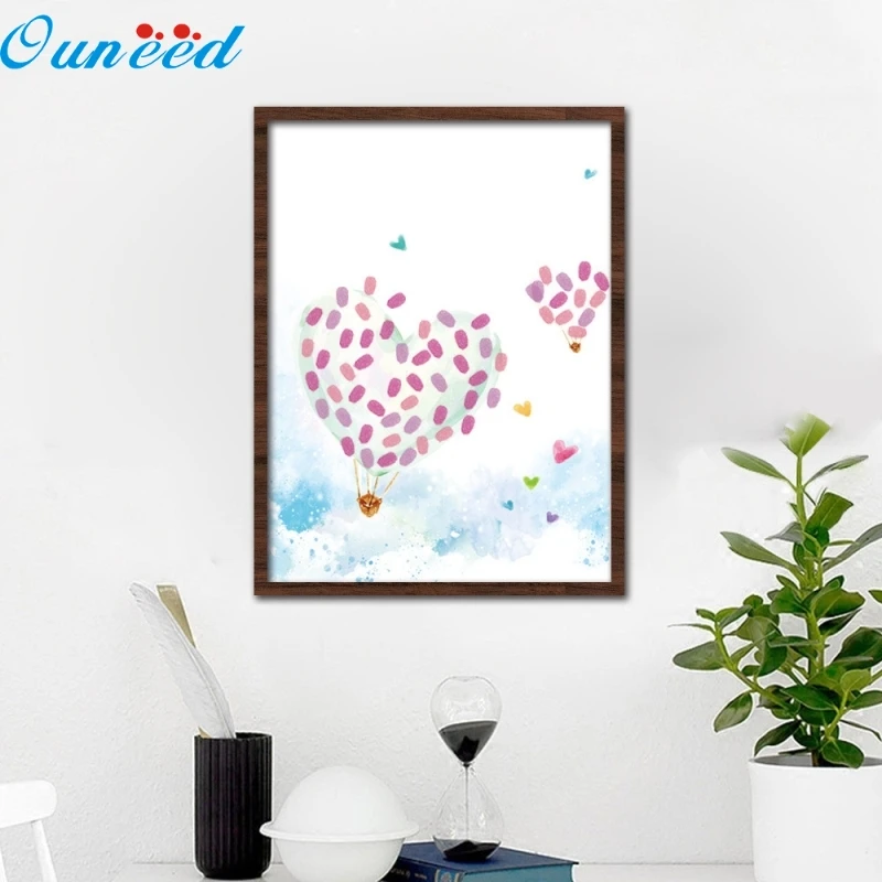 

Ouneed Happy 40X30cm Creative Gift Canvas Wedding Tree Fingerprint Guest Book For Graduation Baby Showers And Baptism 1 Piece