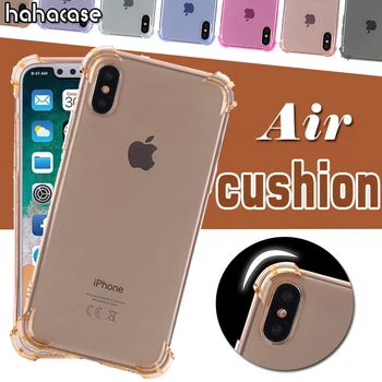

500pcs Air Cushion Corners Shockproof Cover For iPhone XS Max XR X 8 7 6 6S Plus SE 5 5S Soft TPU Clear Drop Protection Cases