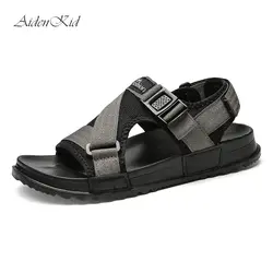 Модные мужские пляжные сандалии, лето 2019, мужские сандалии-гладиаторы, Мужская Уличная обувь в римском стиле, мужская повседневная обувь