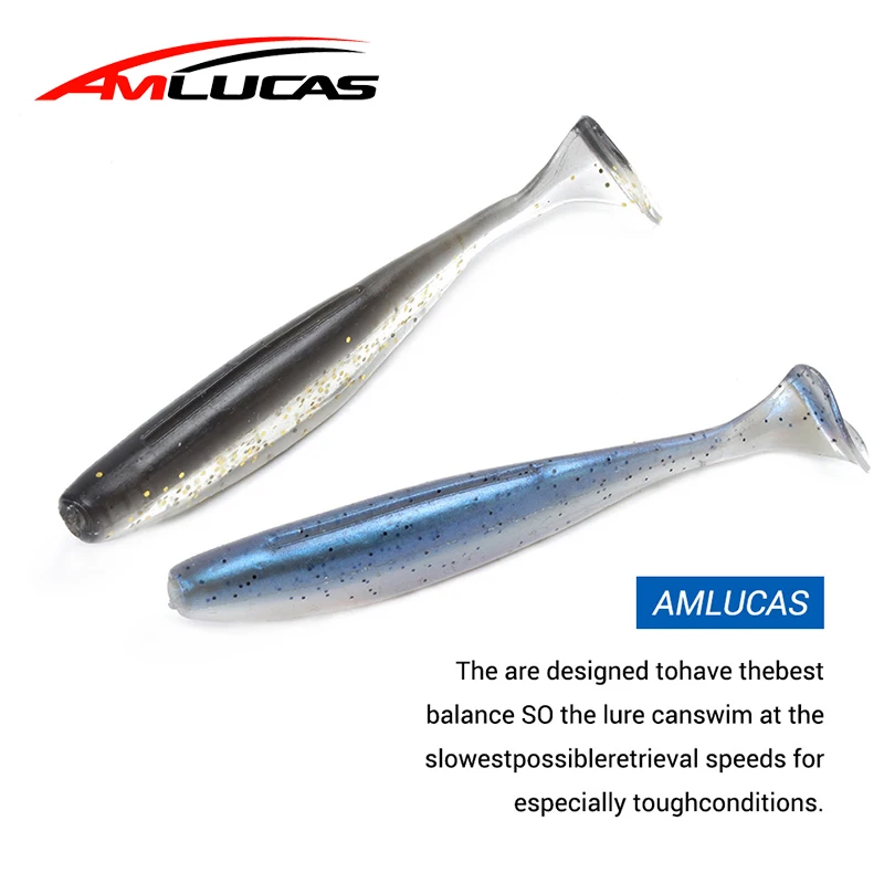 

Amlucas Easy Shiner Fishing Lure 50mm 75mm 100mm Swimbait Wobbler Carp Fishing Double Color Artificial Silicone Soft Bait WE1220
