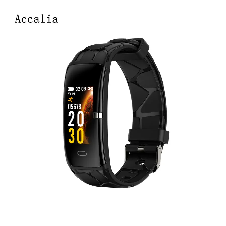 

Accalia E58 Smart Band Fitness Tracker colorful screen waterproof bracelet message concents display message notice