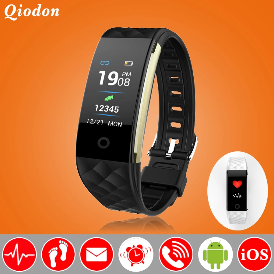 

New Swim Color Screen Smart Band Wristband Music Control Heart Rate Monitor Pedometer Fitness Bracelet Smartband