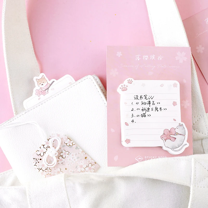 

12PCS/LOT cherry blossoms sticky n times stickers memo pad
