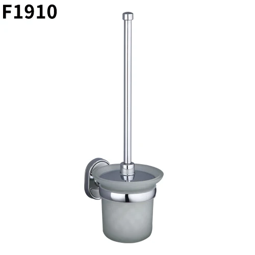 FRAP алюминиевые держатели для туалетной щетки, монтируемый держатель для туалетной щетки со стеклянной чашкой, товары для дома, база из цинкового сплава, аксессуары для ванной - Цвет: F1910