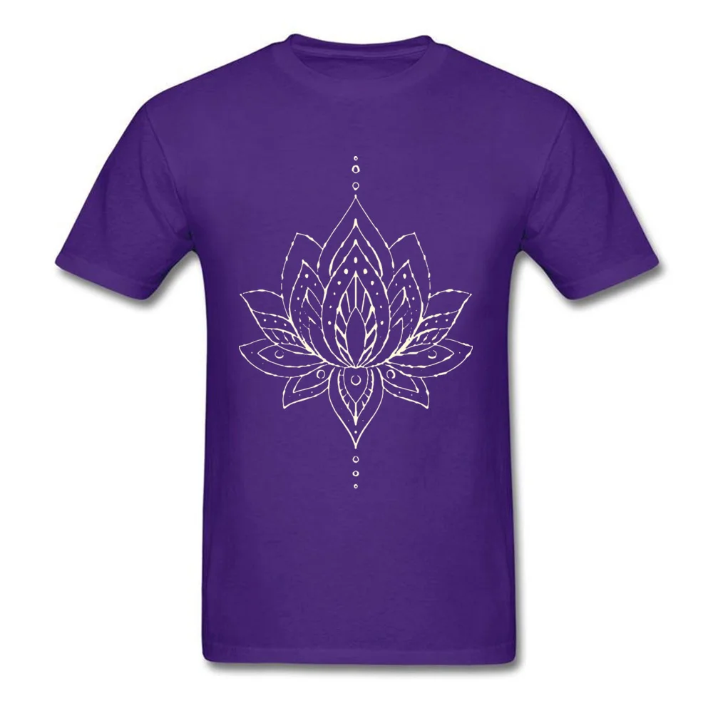 Tops & Tees Tops Tees grunge mandala lotus Labor Day Short Sleeve 100% Cotton Crew Neck Men's Tshirts Personalized Rife grunge mandala lotus purple