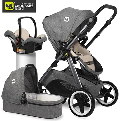 carro coolbaby duplo-uso carrinho de criança luz