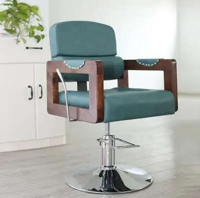 Европейский стул для парикмахерской. Ретро стул для волос 1 может быть перевернут клиппинг стул - Цвет: 2