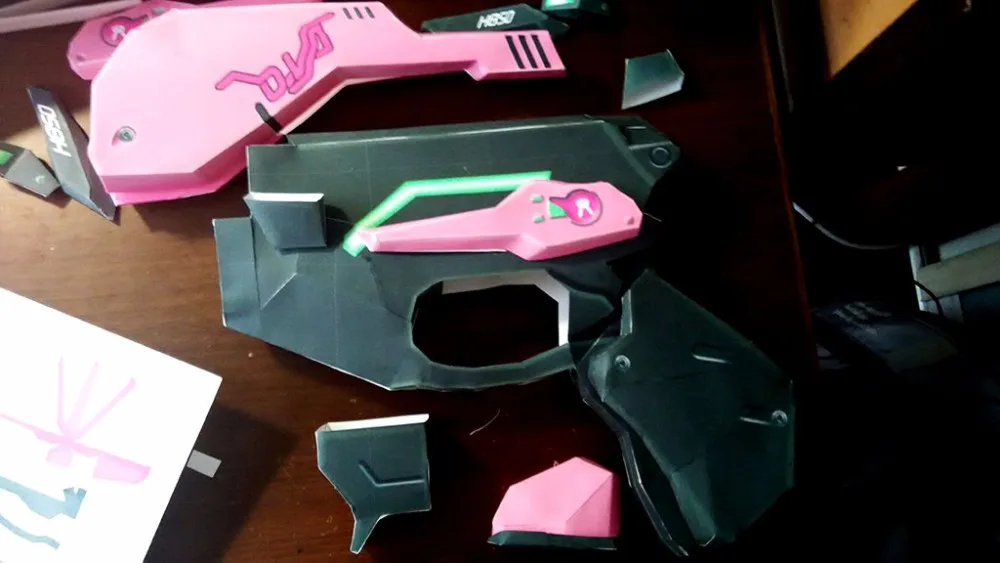 DIY 1:1 3D головоломка бумага D. Va пистолет для косплея косплей реквизит оружие Ремесло бумажные игрушки пистолет для d. va костюмы зентай боди