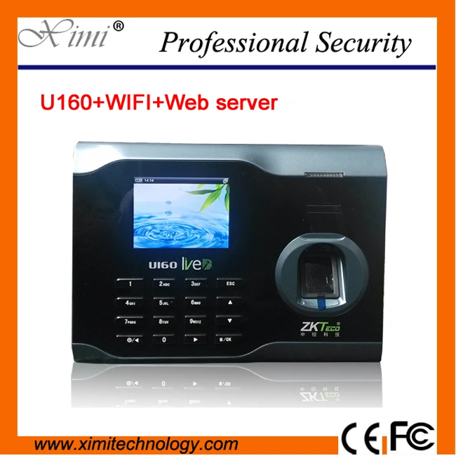 

ZK U160 biometric fingeprint time attendance time clock built in Wifi/webserver time recorder employee attendance