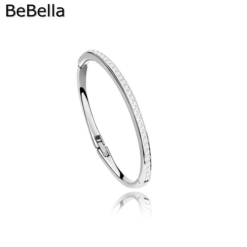 

BeBella 1800050 Crystal thin bangle made with Czech crystals for women 2018 girls Christmas gift