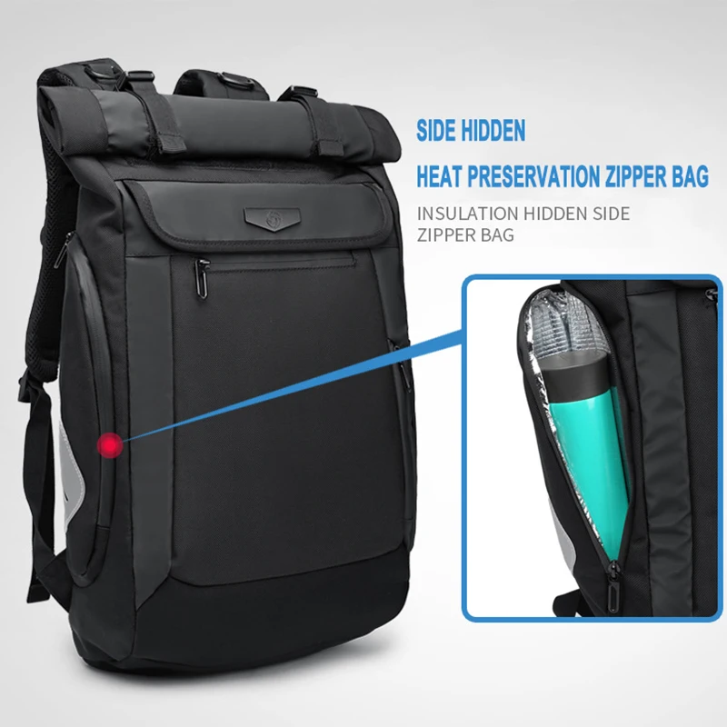 2019 OZUKO nueva multifunción hombres Mochila de carga USB portátil mochilas para Adolescente de moda Mochila de viaje impermeable Mochila