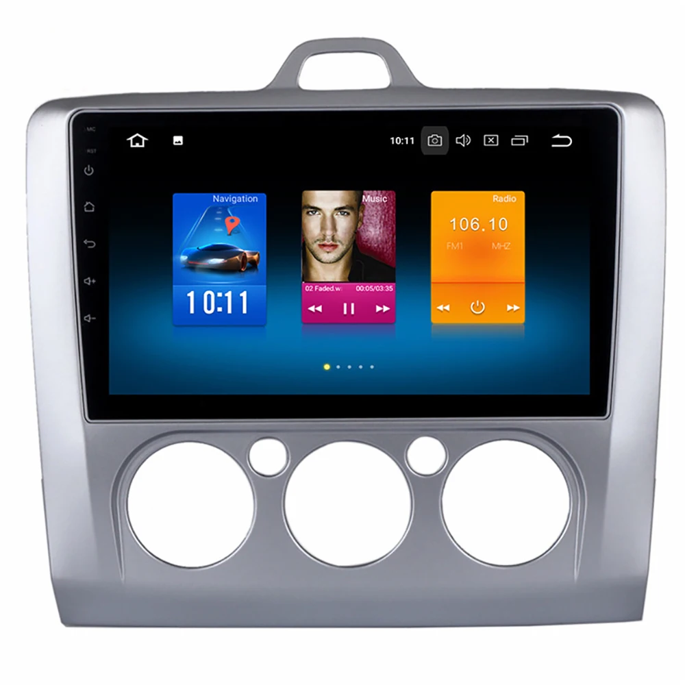 Excellent Aoluoya IPS 4GB RAM 32GB ROM Octa Core Android 8.0 CAR DVD Player Radio GPS Navigation For Ford Focus 2 2007 2008 2009 2010 2011 5